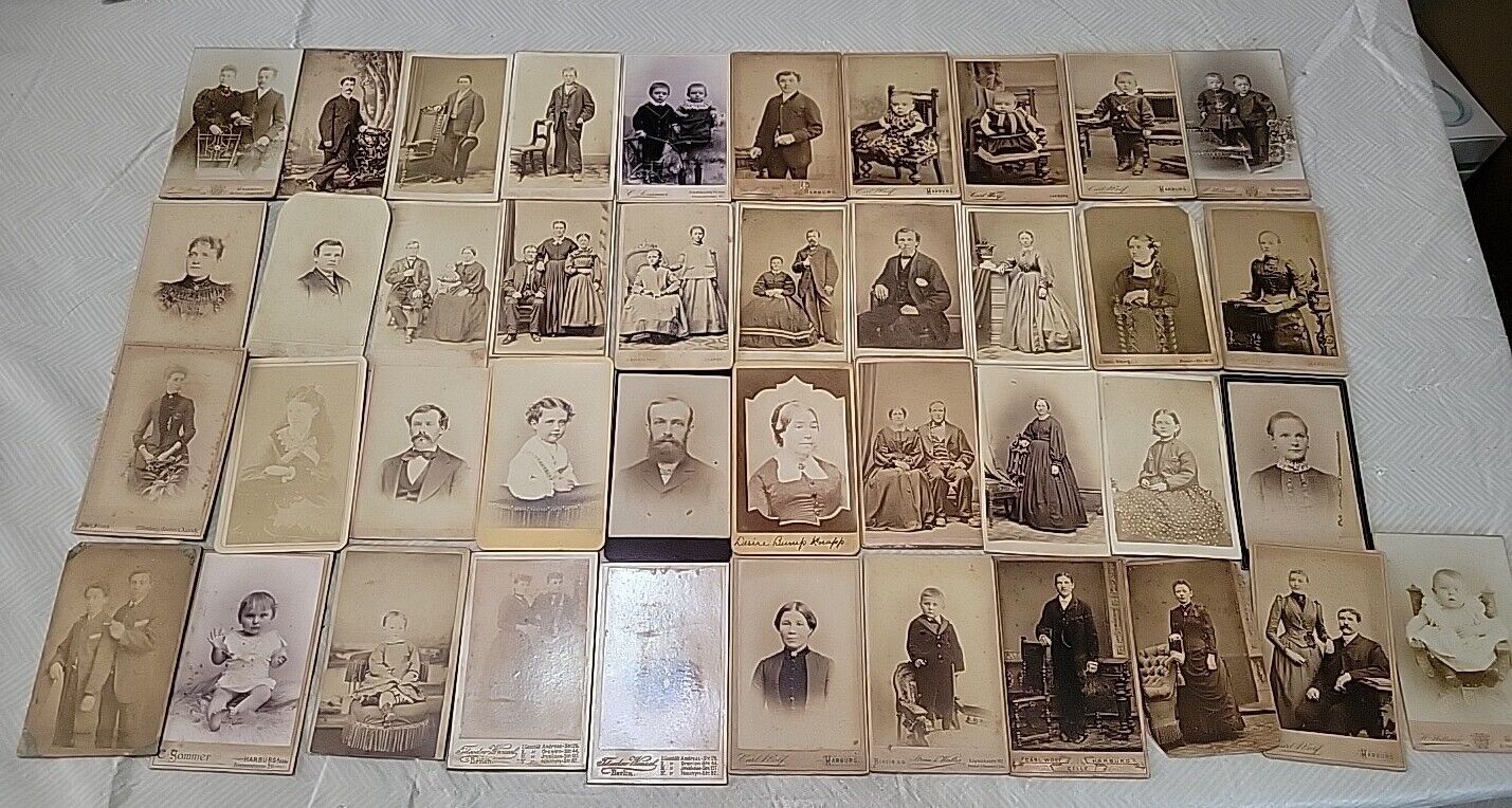 Lot Of 42 Antique Carte d Visite CDVs Cabinet Card Photos Germany US Mixed 