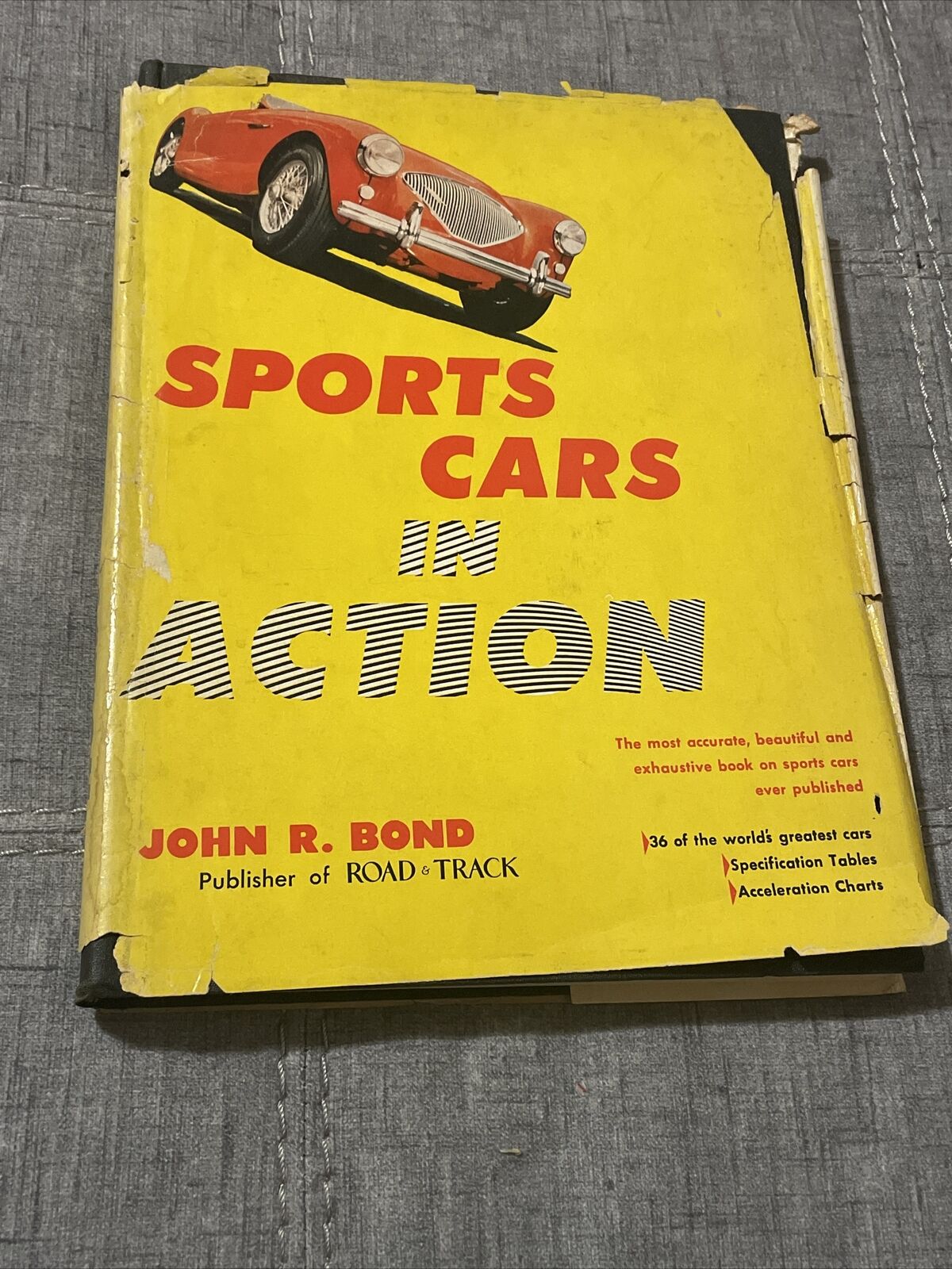 Vintage 1954 Automobile Book Sports Cars in Action by John Bond