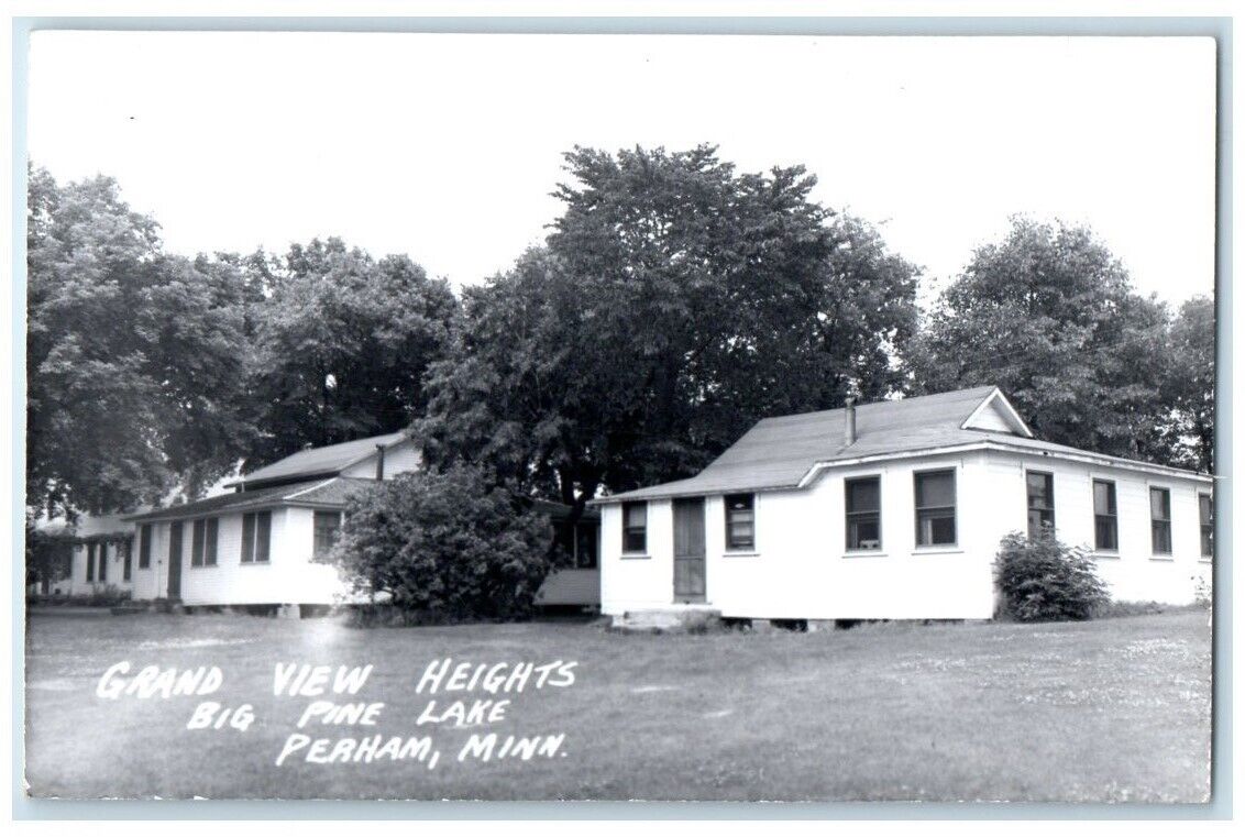 c1950's Grand View Heights Big Pine Lake Perham MN RPPC Photo Unposted Postcard