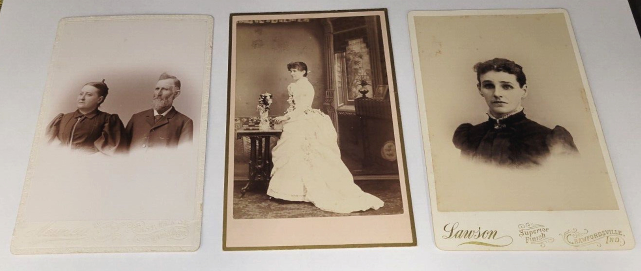 ~Victorian Antique Photos ~ORIGINAL 1880\'s-1900 `~ Lot of  3~