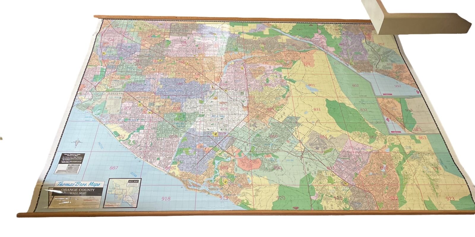 Rare Vtg XL Thomas Bros. Maps Orange County California 1993 73