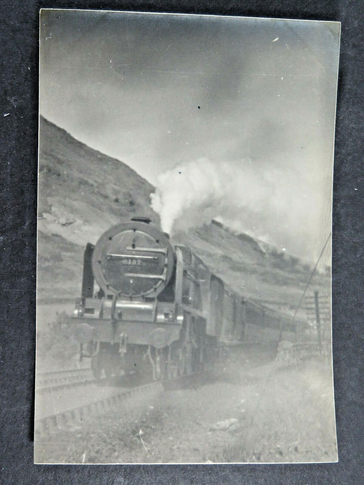Antique Photograph LMS Royal Scot Steam Engine Locomotive #6137 Train  A7269