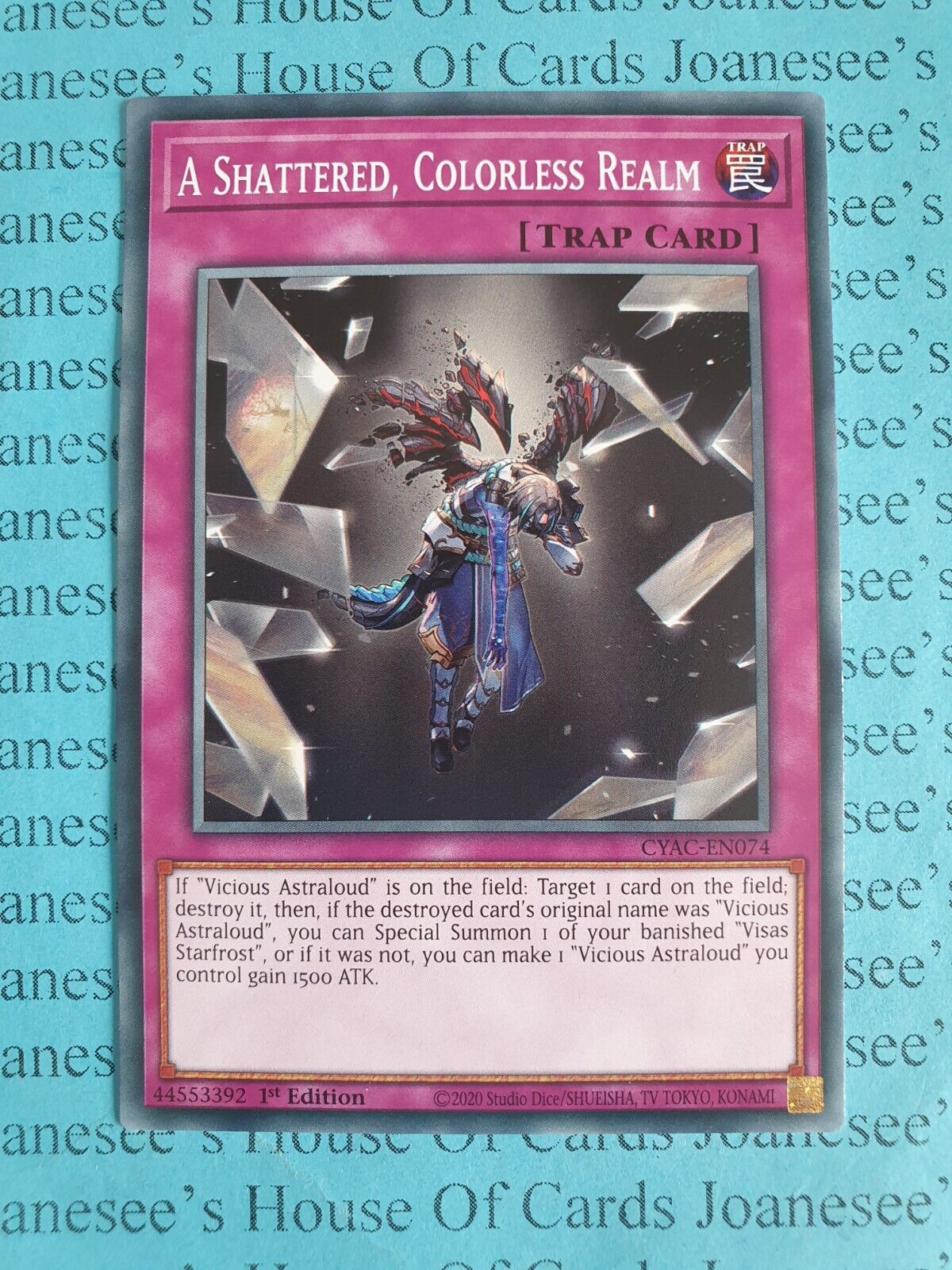 A Shattered, Colorless Realm CYAC-EN074 Yu-Gi-Oh Card 1st Edition New