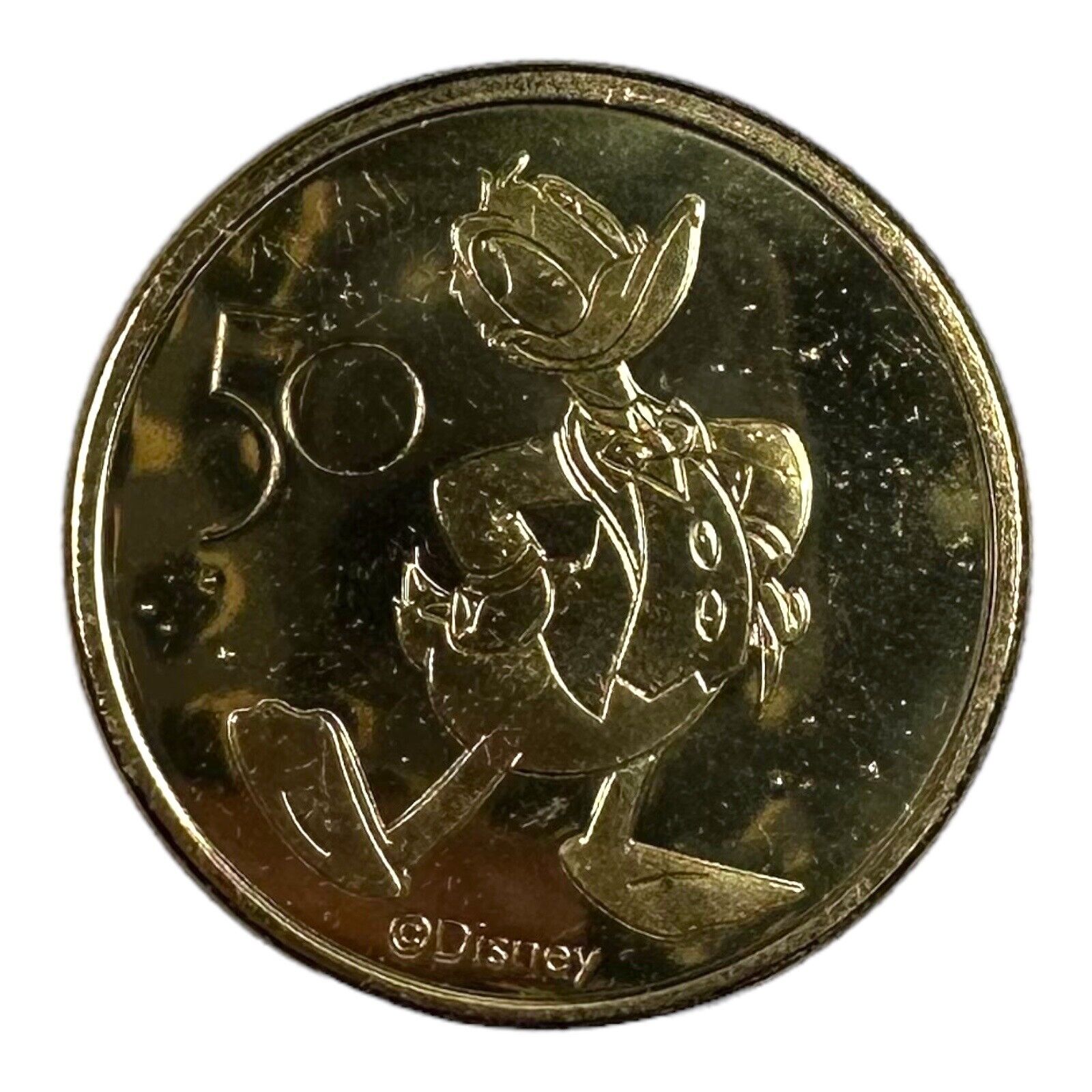 2021 Walt Disney World 50th Anniversary Metal Medallion Coin - Donald Duck