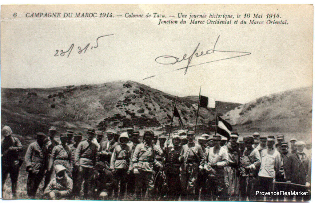 Ol11 Morocco CPA Postcard Column Taza Day Historical