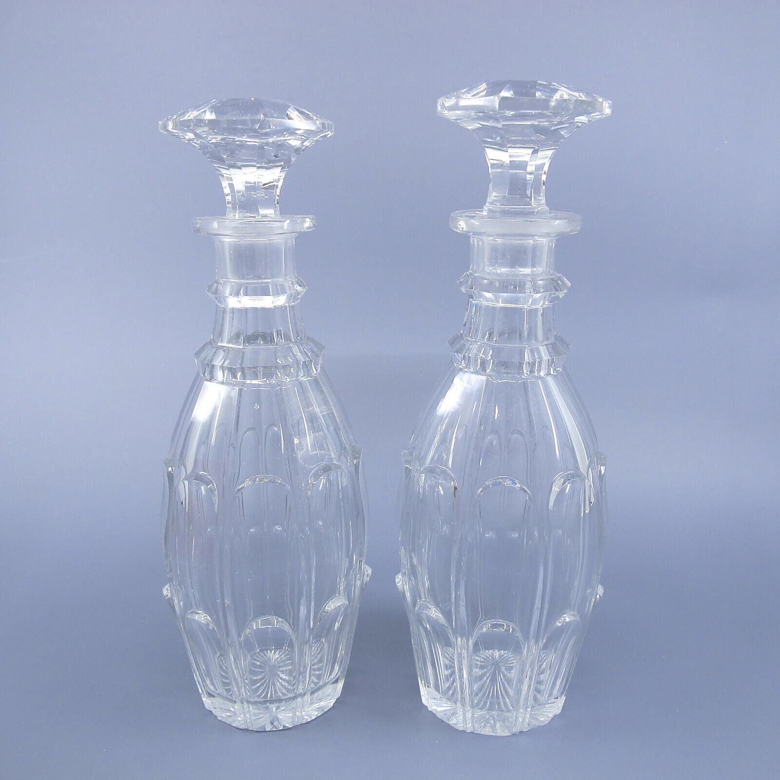 19c French or English Crystal Pair Small 8.5\