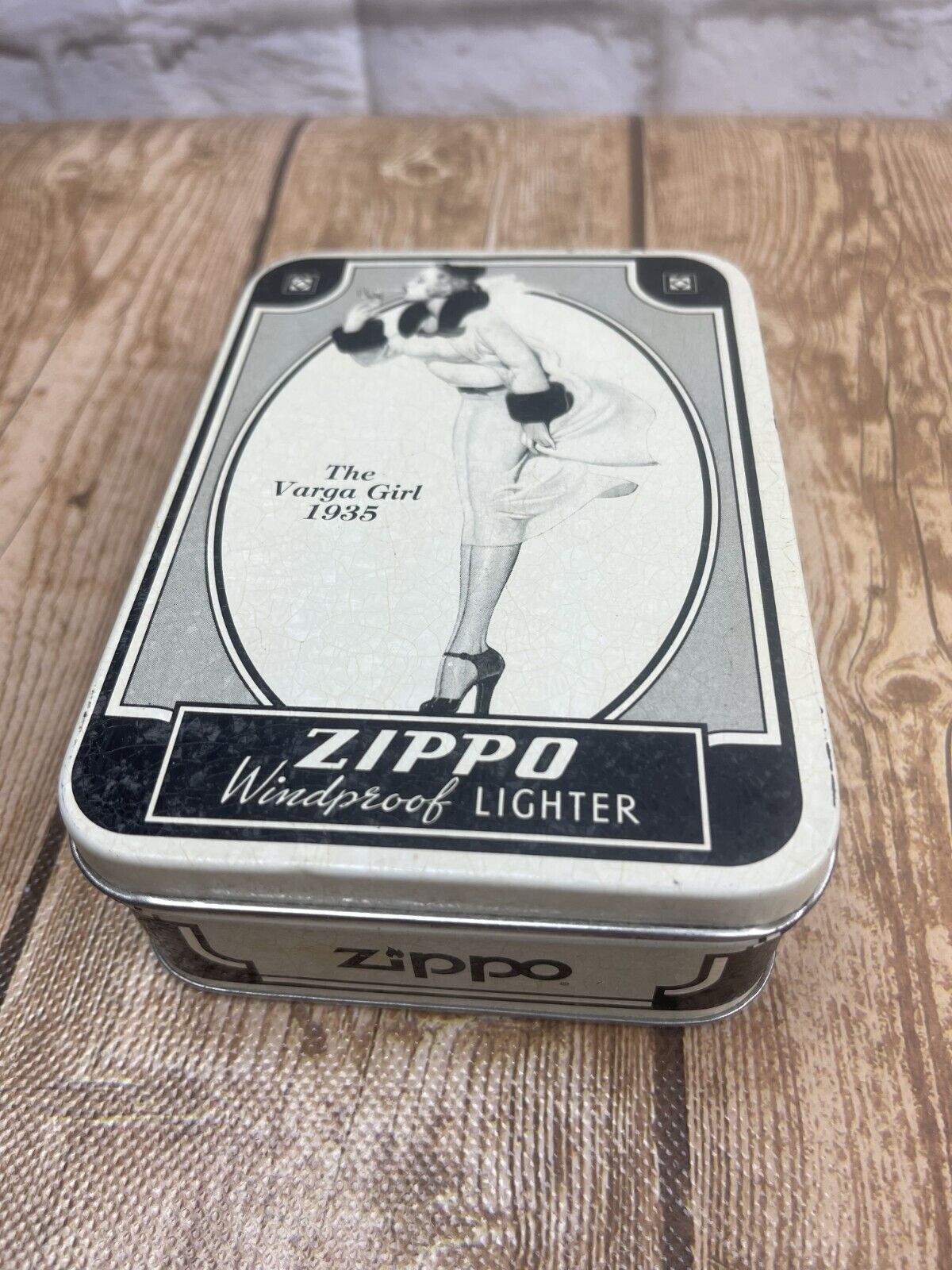 Zippo Lighter The Varga Girl 1935 Tin Box No Lighter Tin Only 