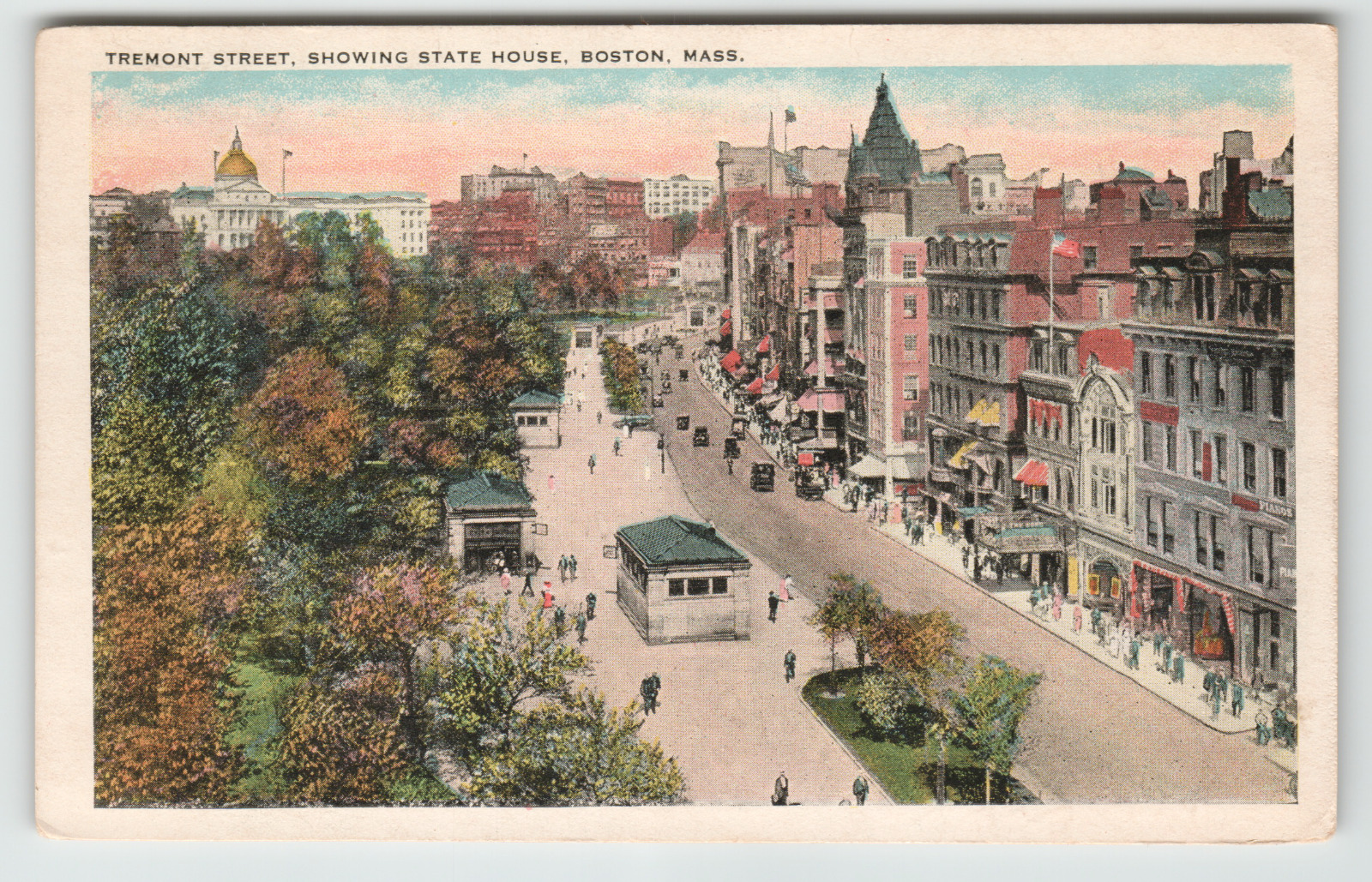 Postcard Tremont Street Boston, MA