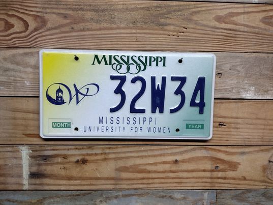 2014 Expired Mississippi University for Women License Plate Auto Tags 32W34