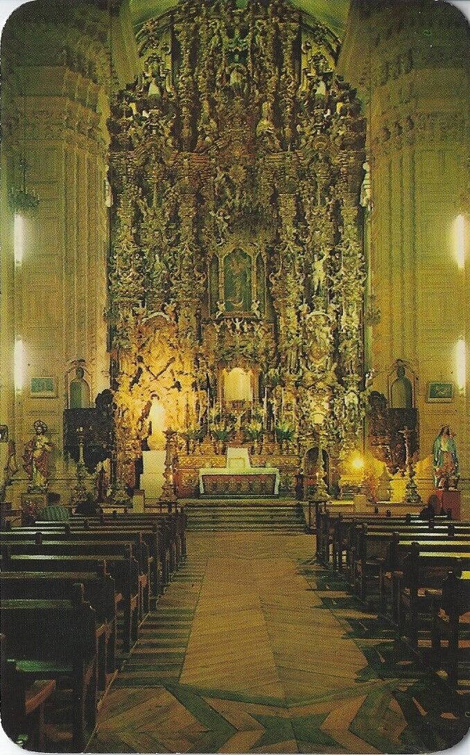 Postcard Interior de Santa Prisca Taxco Mexico