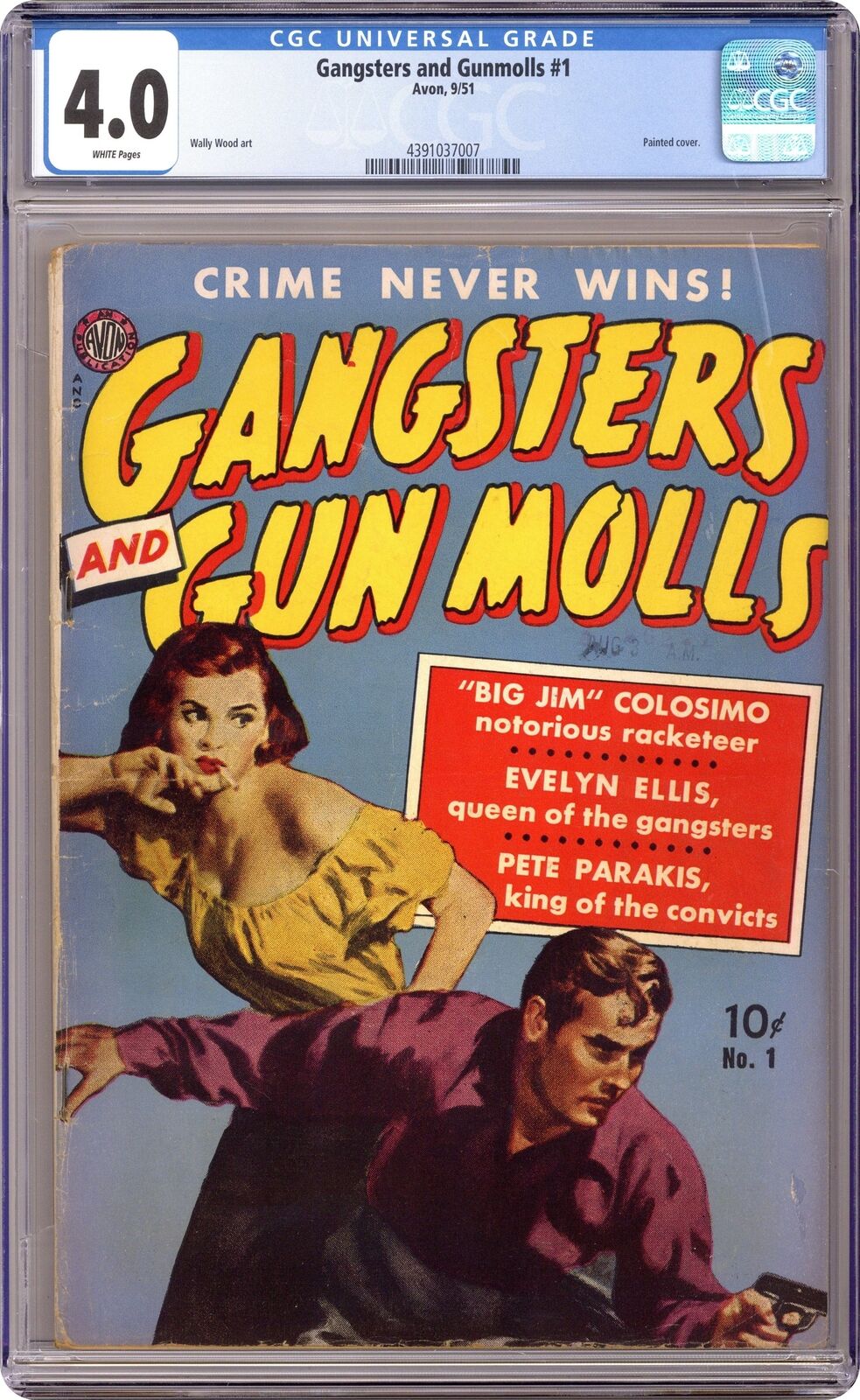 Gangsters and Gun Molls #1 CGC 4.0 1951 4391037007