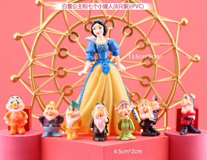 8PCS/SET Disney Snow White and the Seven Dwarfs Action Figures PVC Toys Dolls