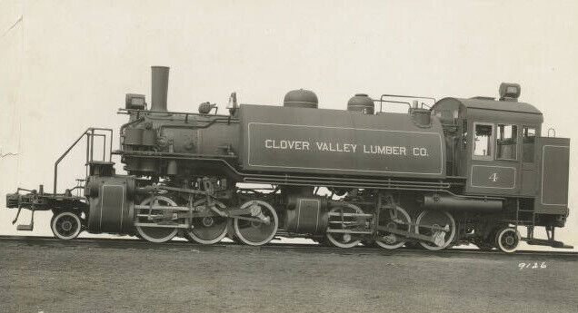 Clover Valley Lumber Co. Road No. 4 Train OLD PHOTO