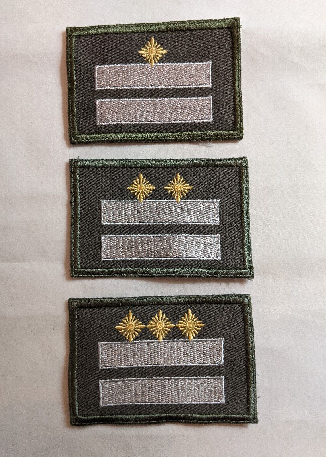 East Germany Patch DDR GDR Army Emblem Patches Military Rank Ranking Set Of 3 