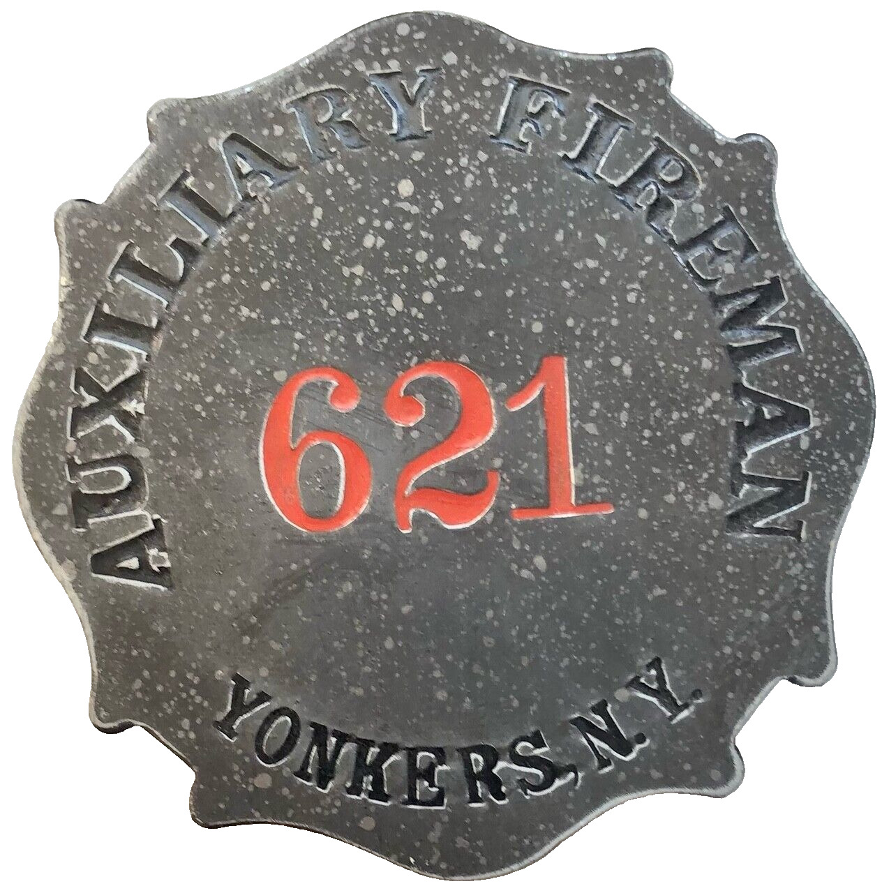 RARE - Early 1900's WWl Era Auxiliary Fireman Badge YONKERS NEW YORK 621