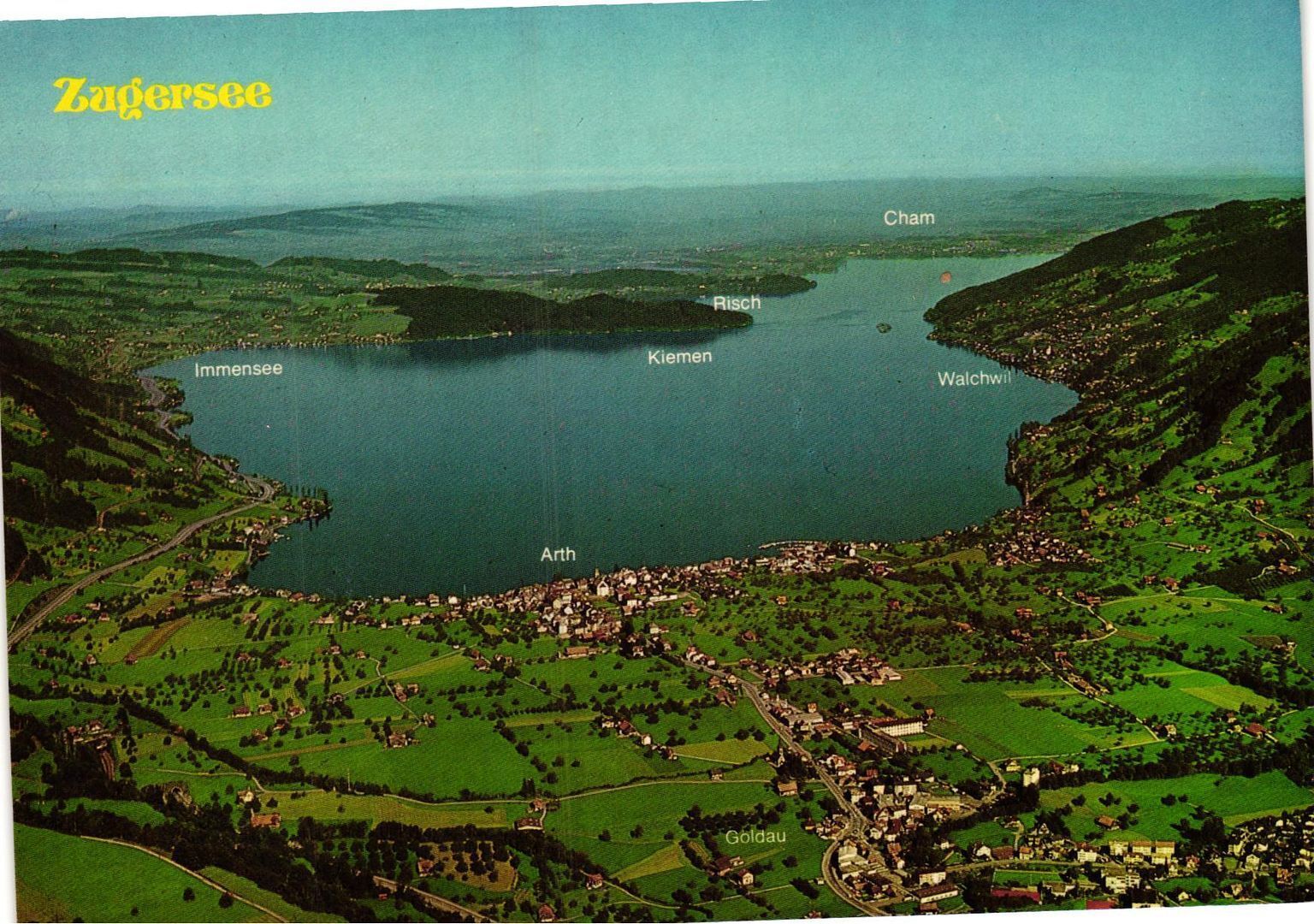 Vintage Postcard 4x6- Zugersee, Switzerland 1960-80s