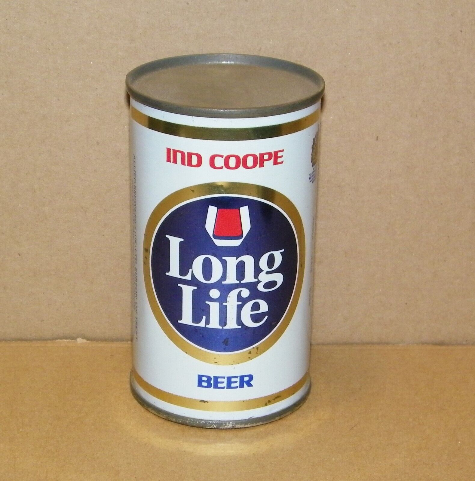 Vintage Ind Coope LONG LIFE Flat Top Steel Beer Can U.K.