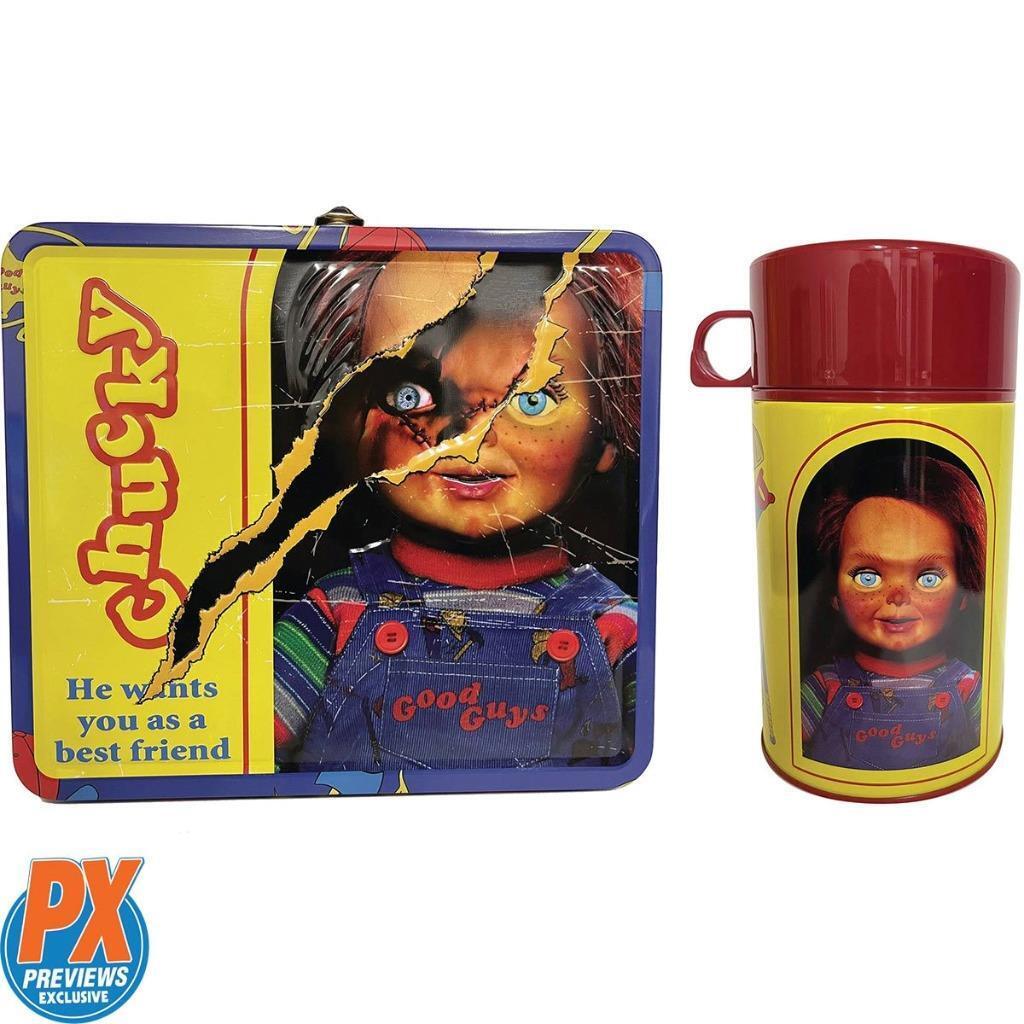 Child's Play Chucky Tin Titans Lunch Box with Thermos Previews Exclusive