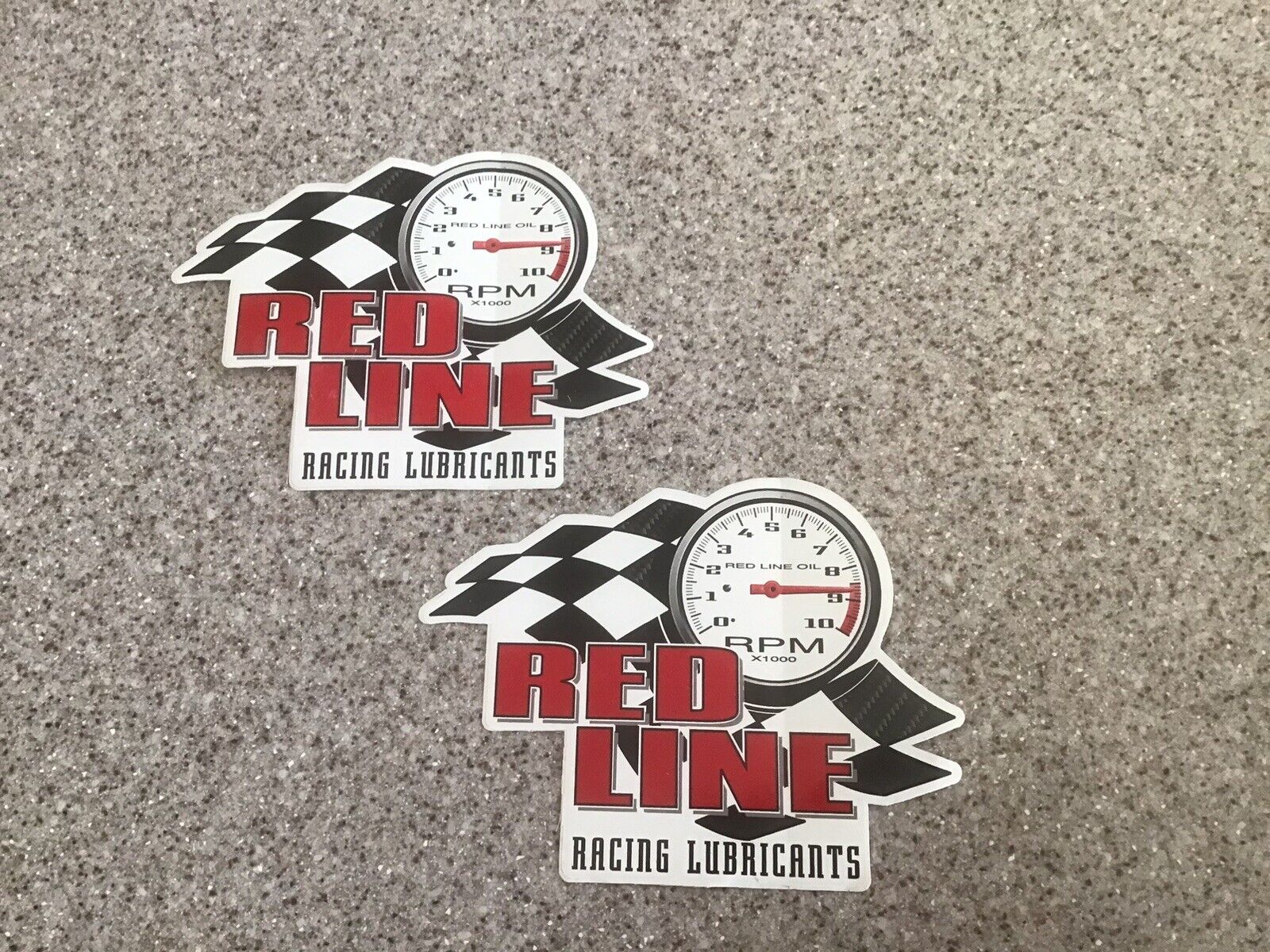 LOT OF 2 RED LINE RACING LUBRICANTS STICKERS