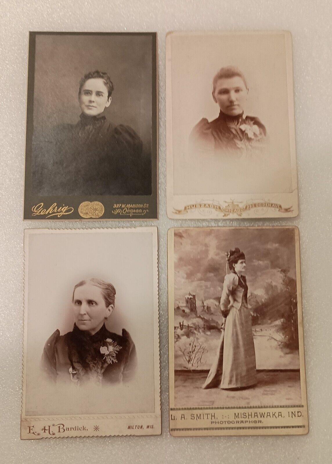 Lot Of 4 - Antique Photo Cabinet Cards Of Women Portraits 1800's Victorian Era