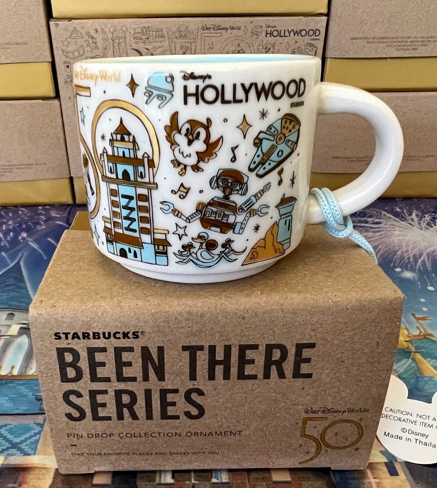 Disney 50th Starbucks Been There Magic Kingdom Tote or Mug Ornaments YOU PICK