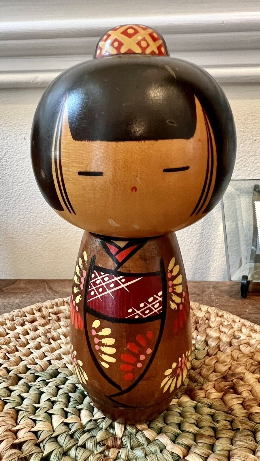 Japan Sosaku Kokeshi Doll Wood 6” Signed Vintage Art