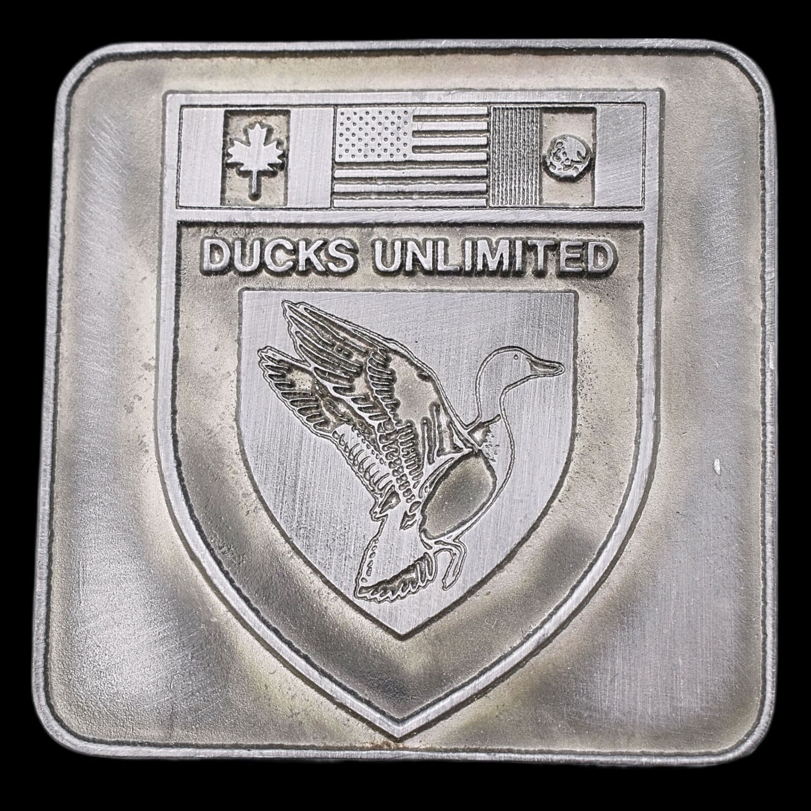 Ducks Unlimited Pewter Vintage Belt Buckle