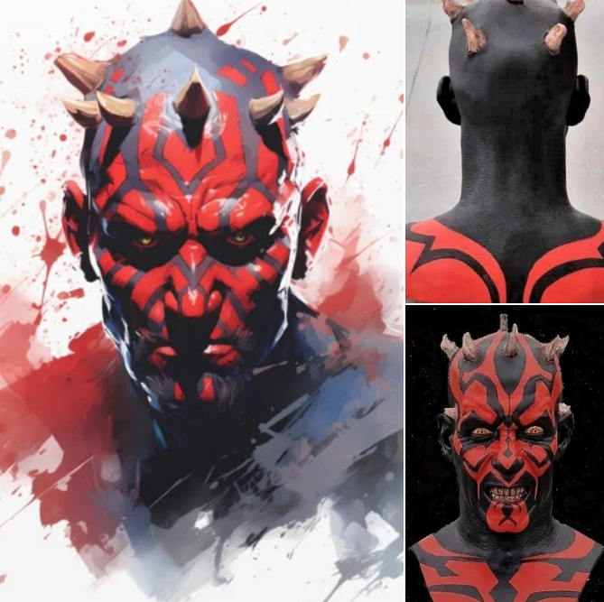 1 STAR WARS  Life Size Bust Darth Maul Star Wars Prop 1/1 scale painted* Awesome