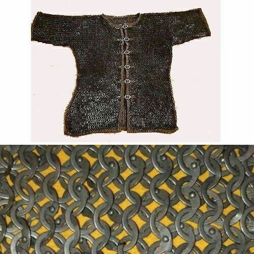 Chainmail Armor Chain mail shirt 9 mm Flat Ring Riveted With Soiled Ring