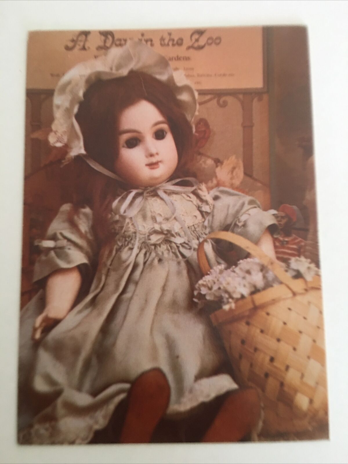 French Doll Bebe Rests Marked M5 ca. 1880’s Postcard