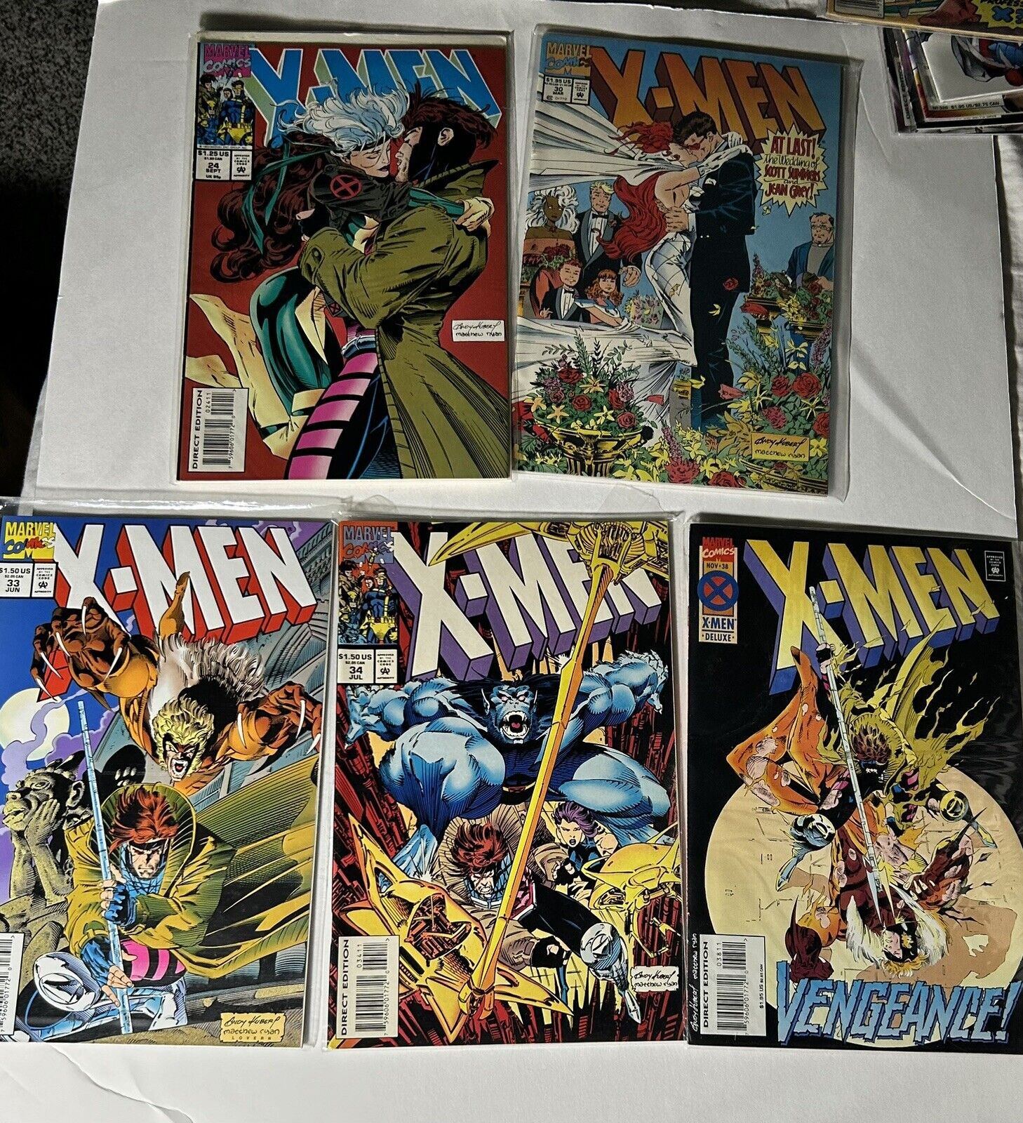 Marvel Comics X-men Comics 24,30,33,34 And 38