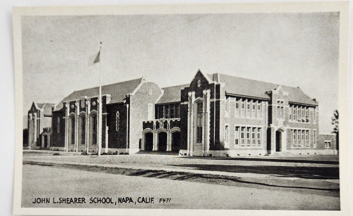 John L Shearer School c1900\'s Napa California CA Vintage Postcard