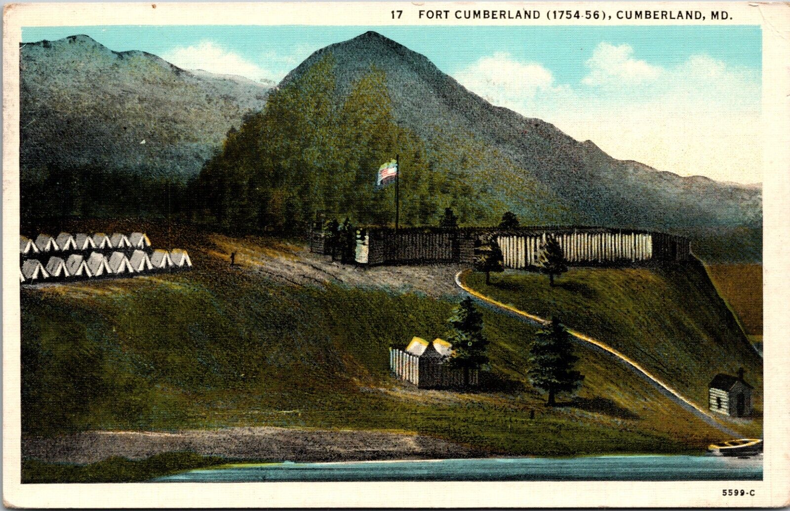 Fort Cumberland Cumberland Maryland MD Vintage Postcard L2