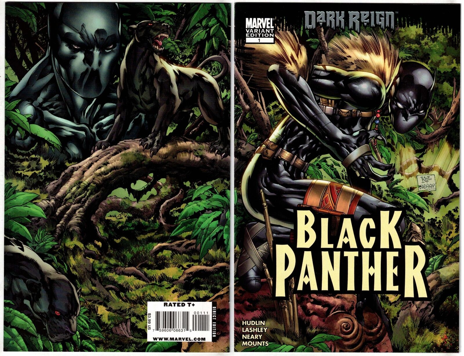 BLACK PANTHER #1 (2009)-KEN LASHLEY COVER- 1ST CVR SHURI AS BLACK PANTHER-VF+/NM