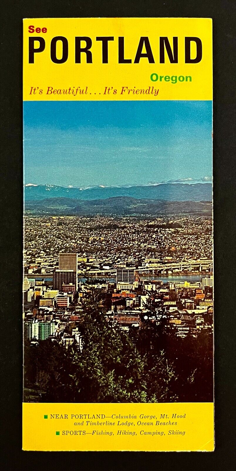 1960s See Portland Oregon Beautiful Friendly Vintage Travel Recreation Brochure