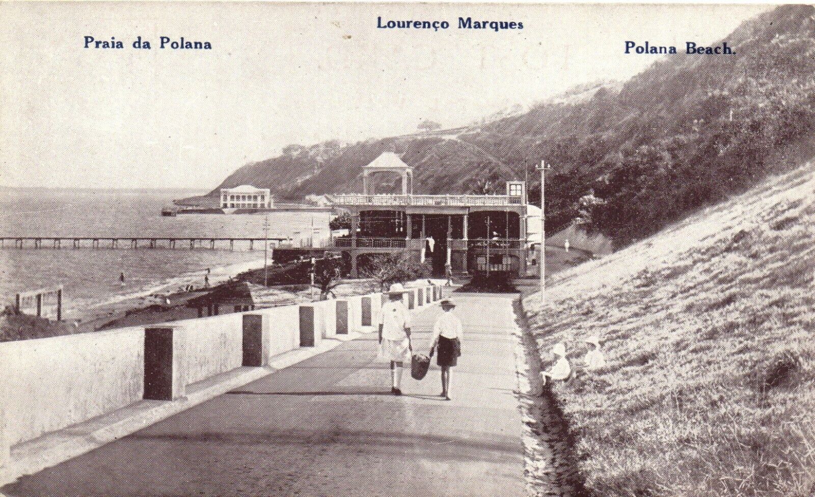 PC MOZAMBIQUE, LOURENCO MARQUES, POLANA BEACH, Vintage Postcard (b26746)