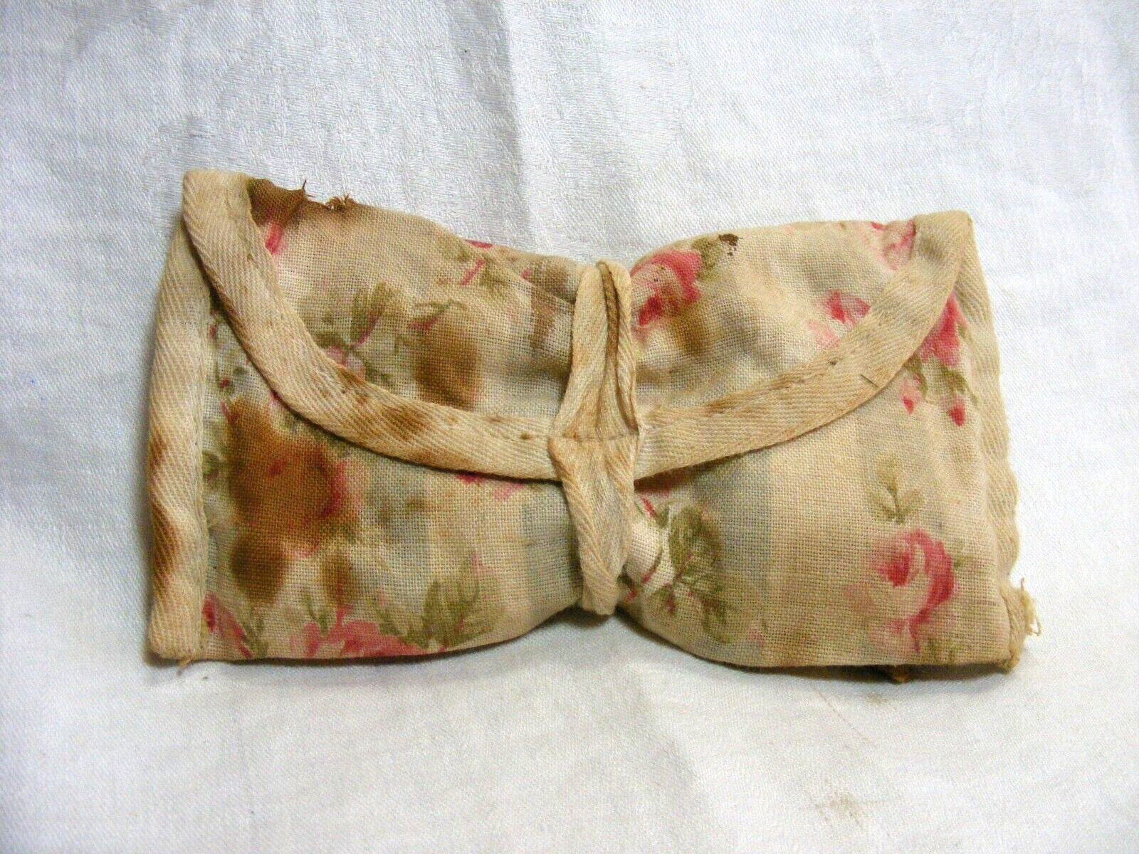 Vintage WW1 U.S. Sewing Kit Pouch Floral Pattern 8-a #24