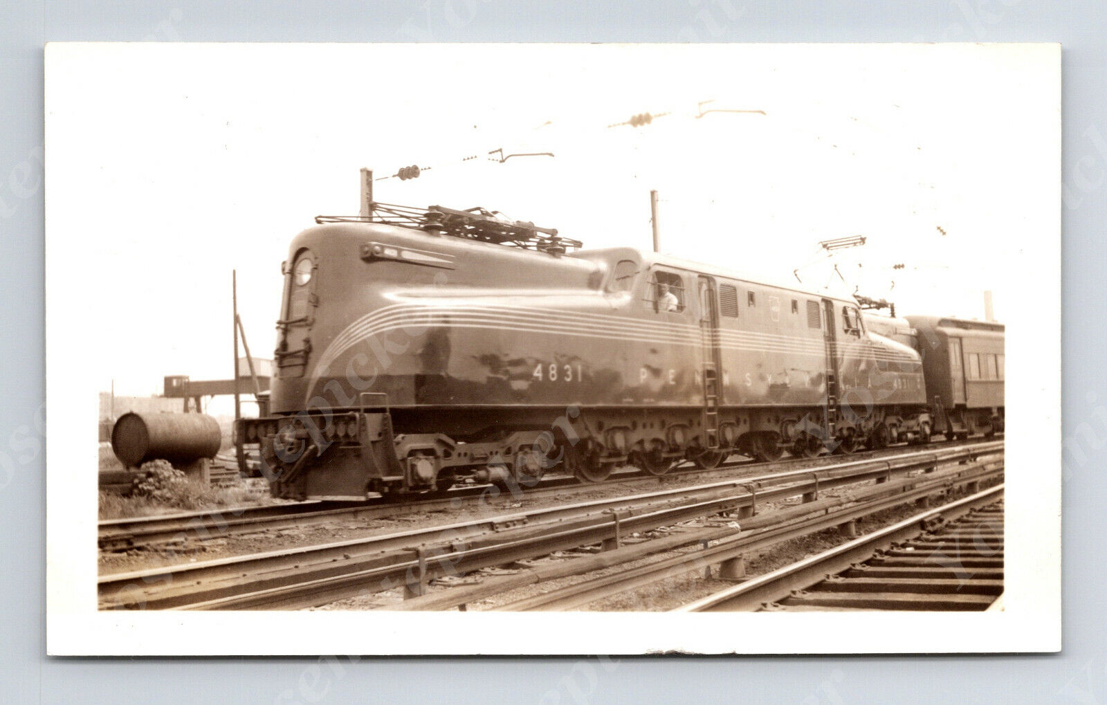 a2 Photo 1940\'s ? Pennsylvania RR # 4831  Locomotive Streamlined Electric 169a