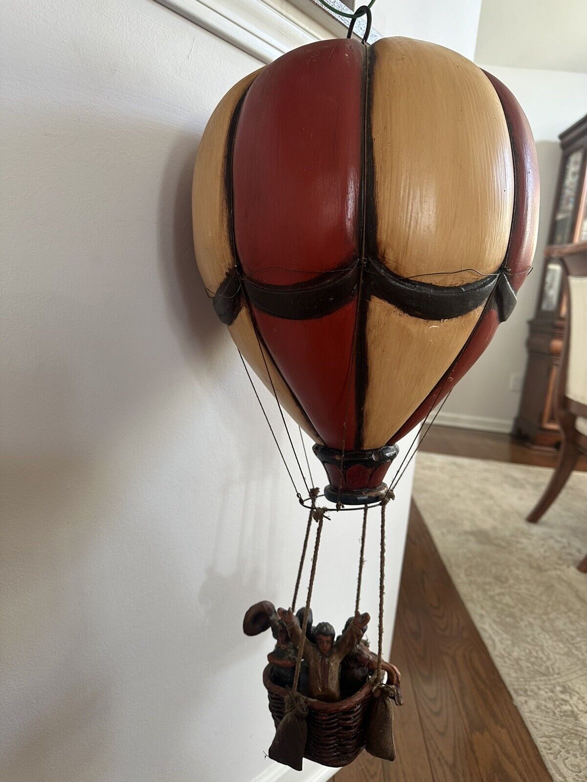 Large Antique Style Heinimex Hot Air Balloon Carrying 4 People - RARE - Great