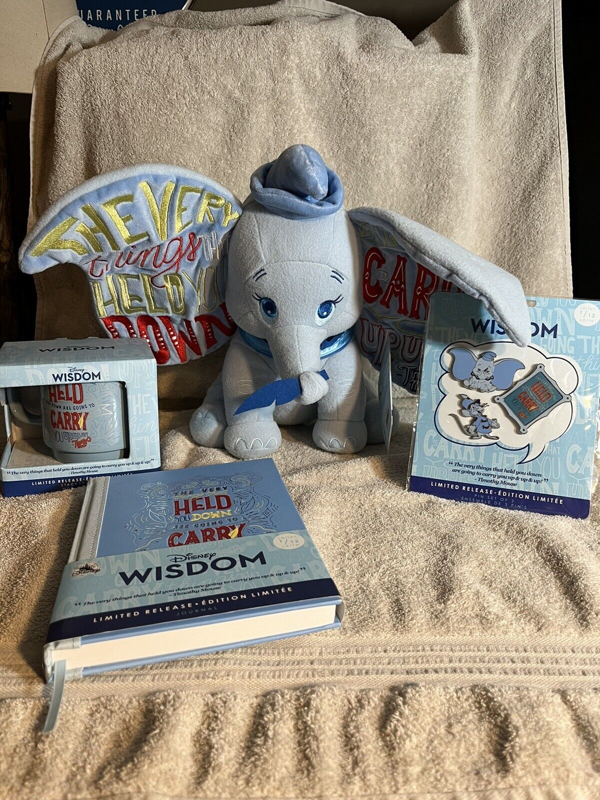 Disney Dumbo And Baloo Pin & Plush Wisdom Set NWT New