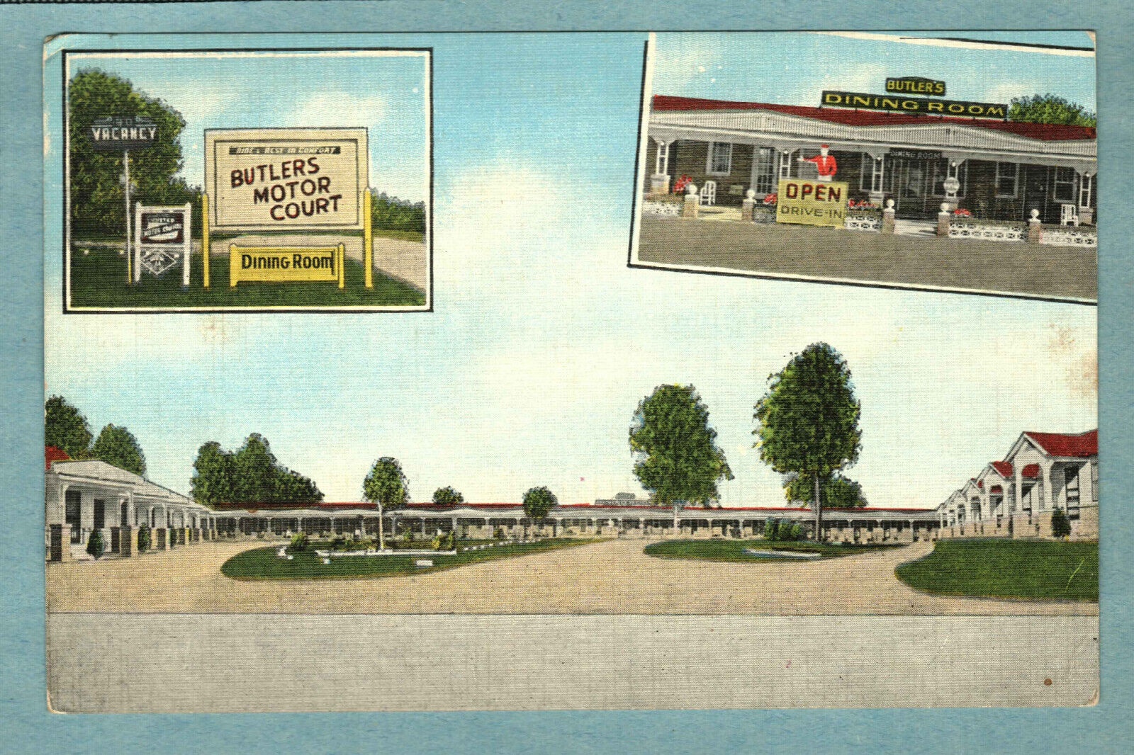 Postcard Butler\'s Motor Court Jacksonboro South Carolina  SC Posted 1954