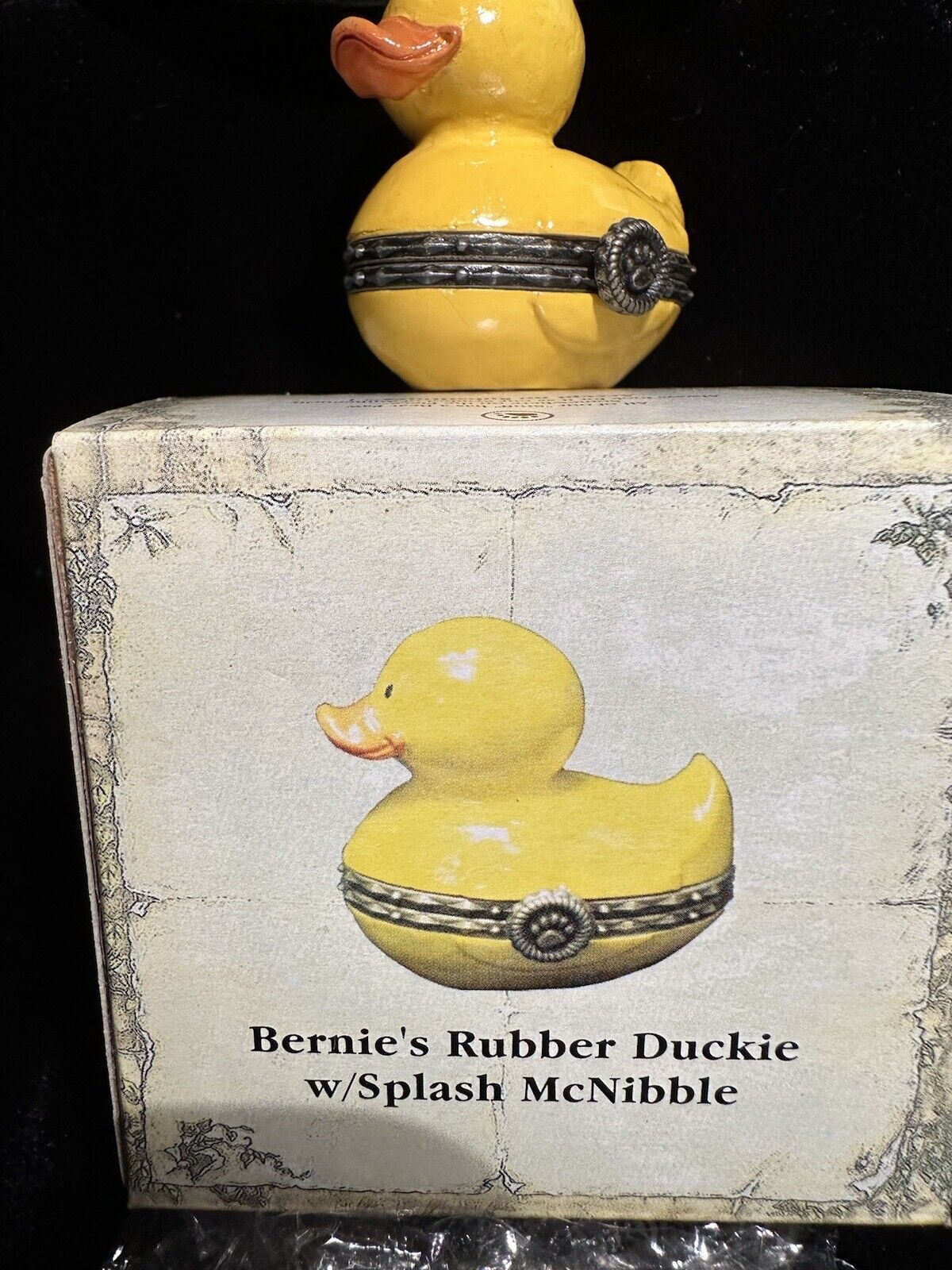Boyds Bears Treasure Box Bernie\'s Rubber Duckie with Splash FIRST EDITION 1E