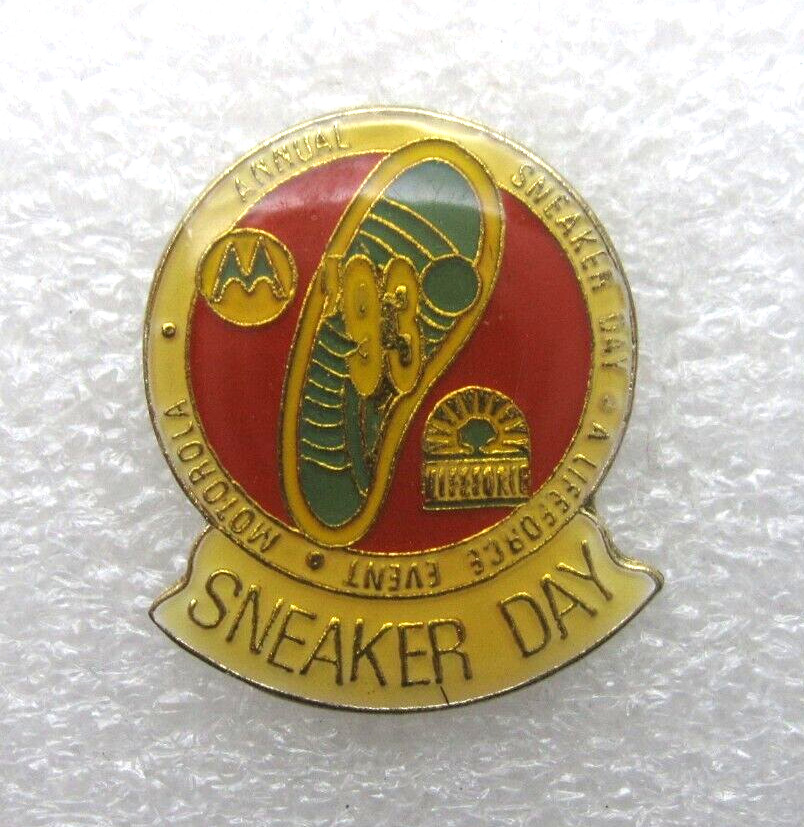 Vintage 1993 Annual Sneaker Day Motorola Lapel Pin (C198)