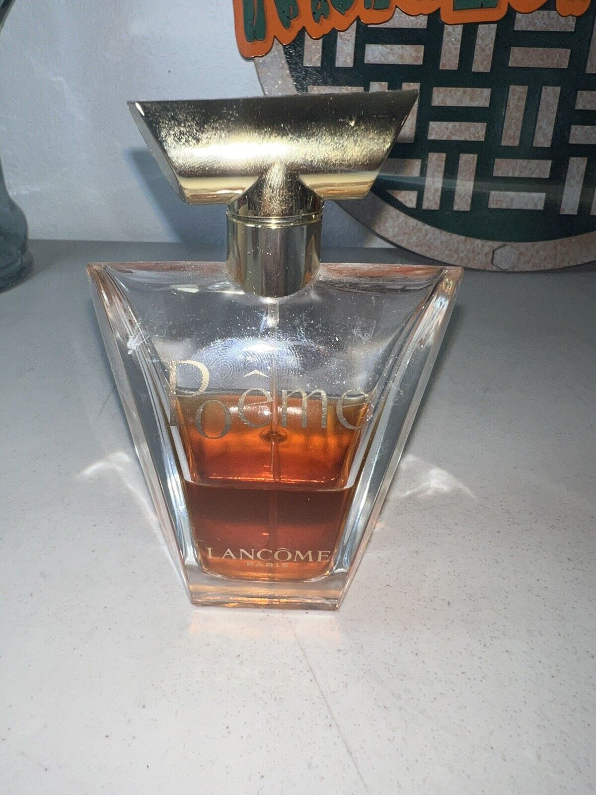 LANCOME Vintage POEME Eau De Parfum Spray 3.4 OZ with Top Cap About 40% Full