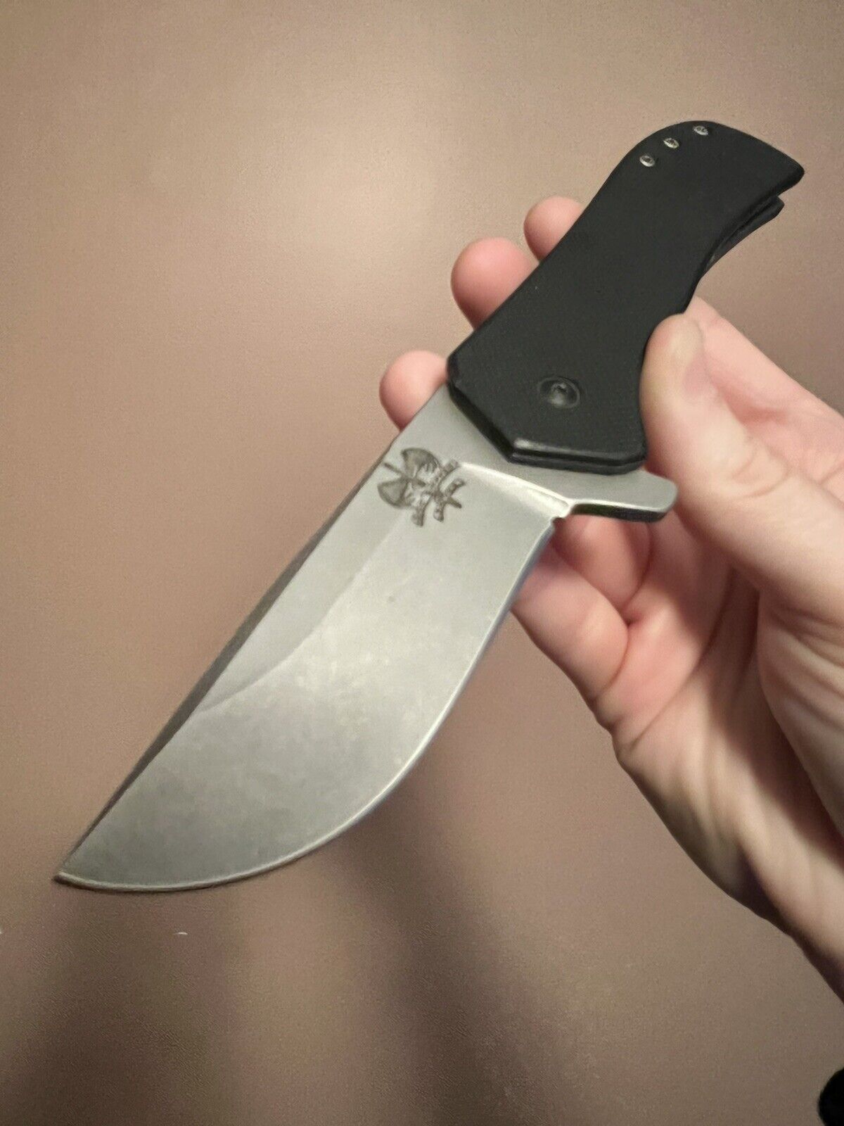 Doc Shiffer Full Custom Recon Grunt Flipper Folding Knife RARE