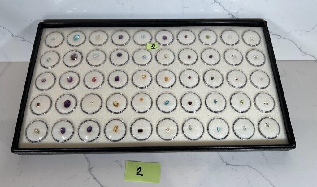 box of 50 precious stone samples
