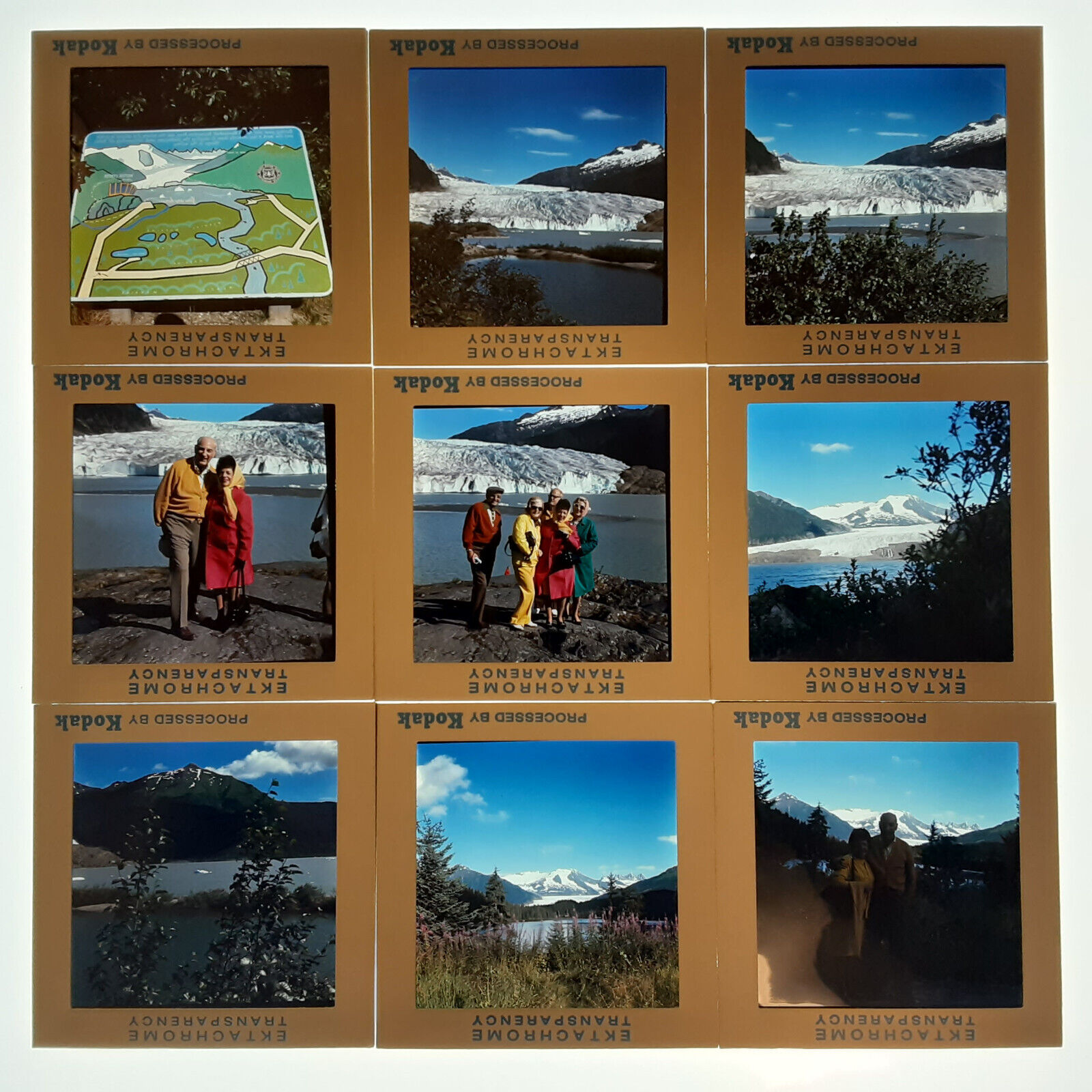 Mendenhall Glacier, Tangass National Forest Alaska:1970s Medium Format Slide LOT