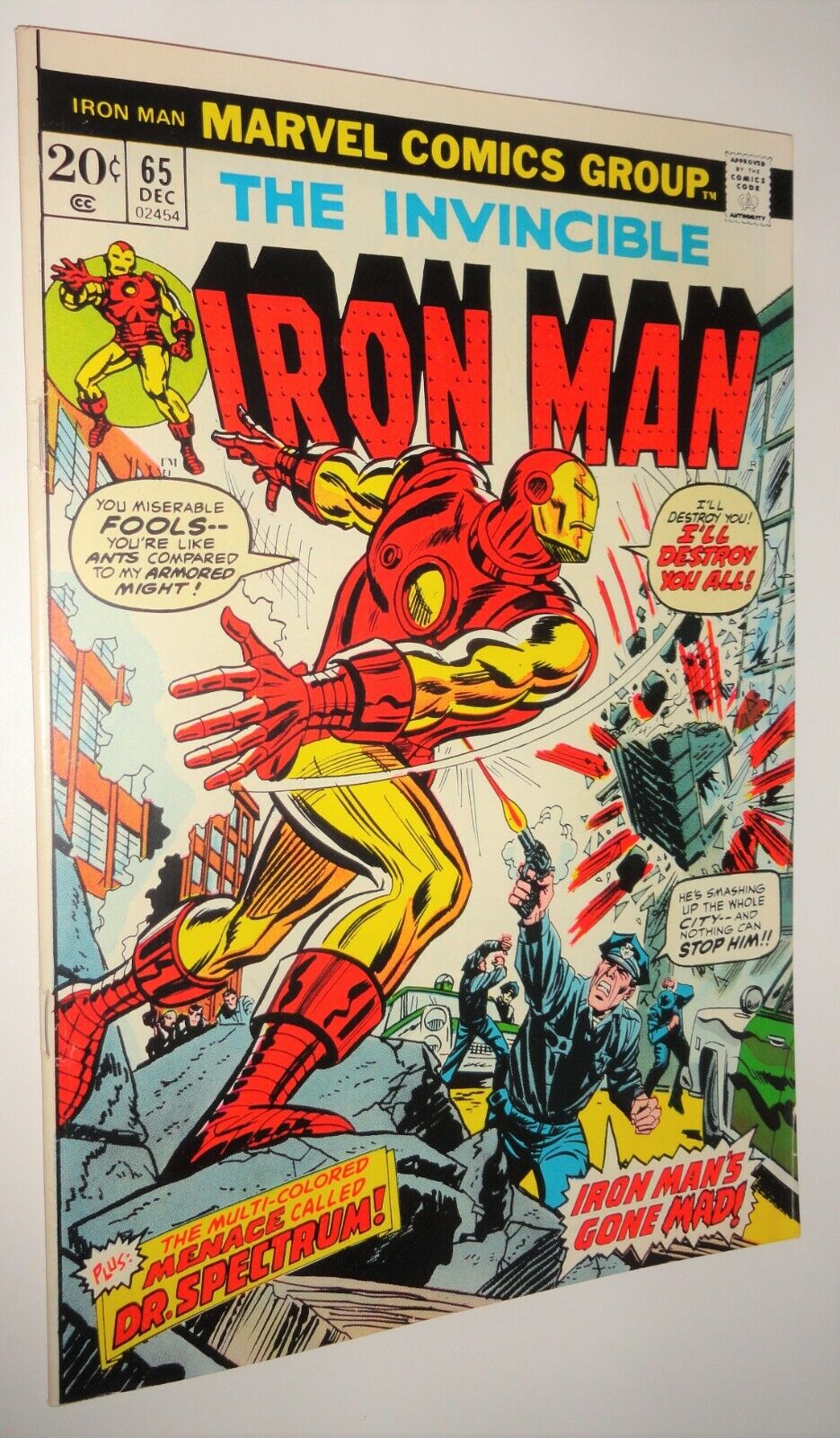 IRON-MAN #65 COOL COVER DR SPECTRUM 8.5/9.0 1973