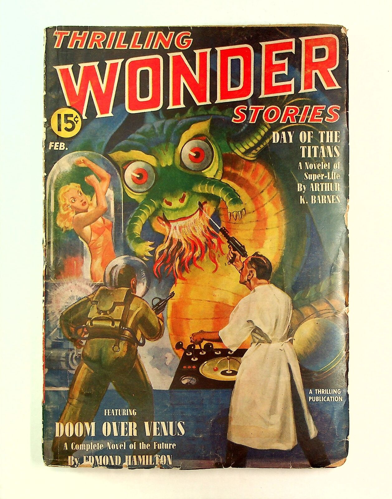 Thrilling Wonder Stories Pulp Feb 1940 Vol. 15 #2 VG