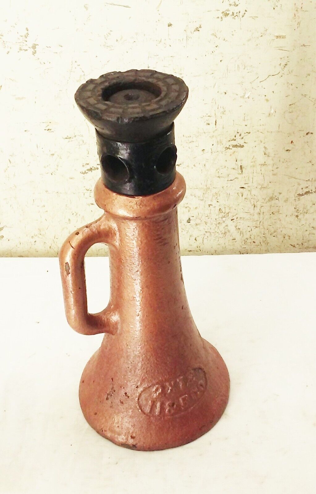 Vtg antique II&B Co. 2 x 12 bottle screw jack barn house railroad cast iron